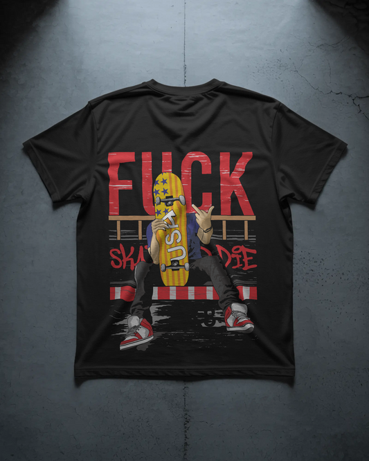 FUCK SKADE DIE UNISEX OVERSIZED TSHIRT