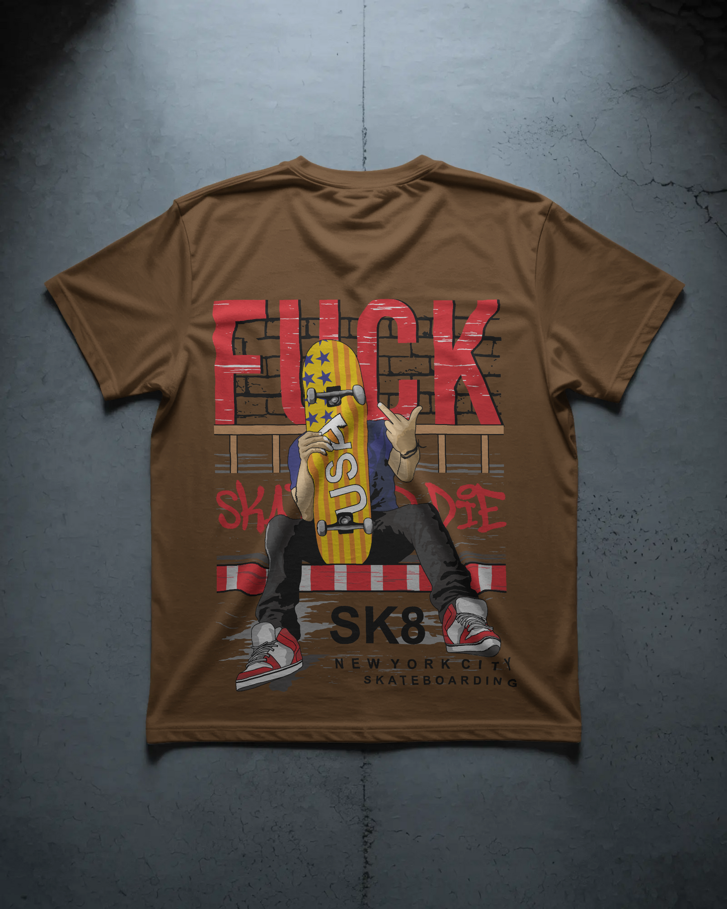 FUCK SKADE DIE UNISEX OVERSIZED TSHIRT
