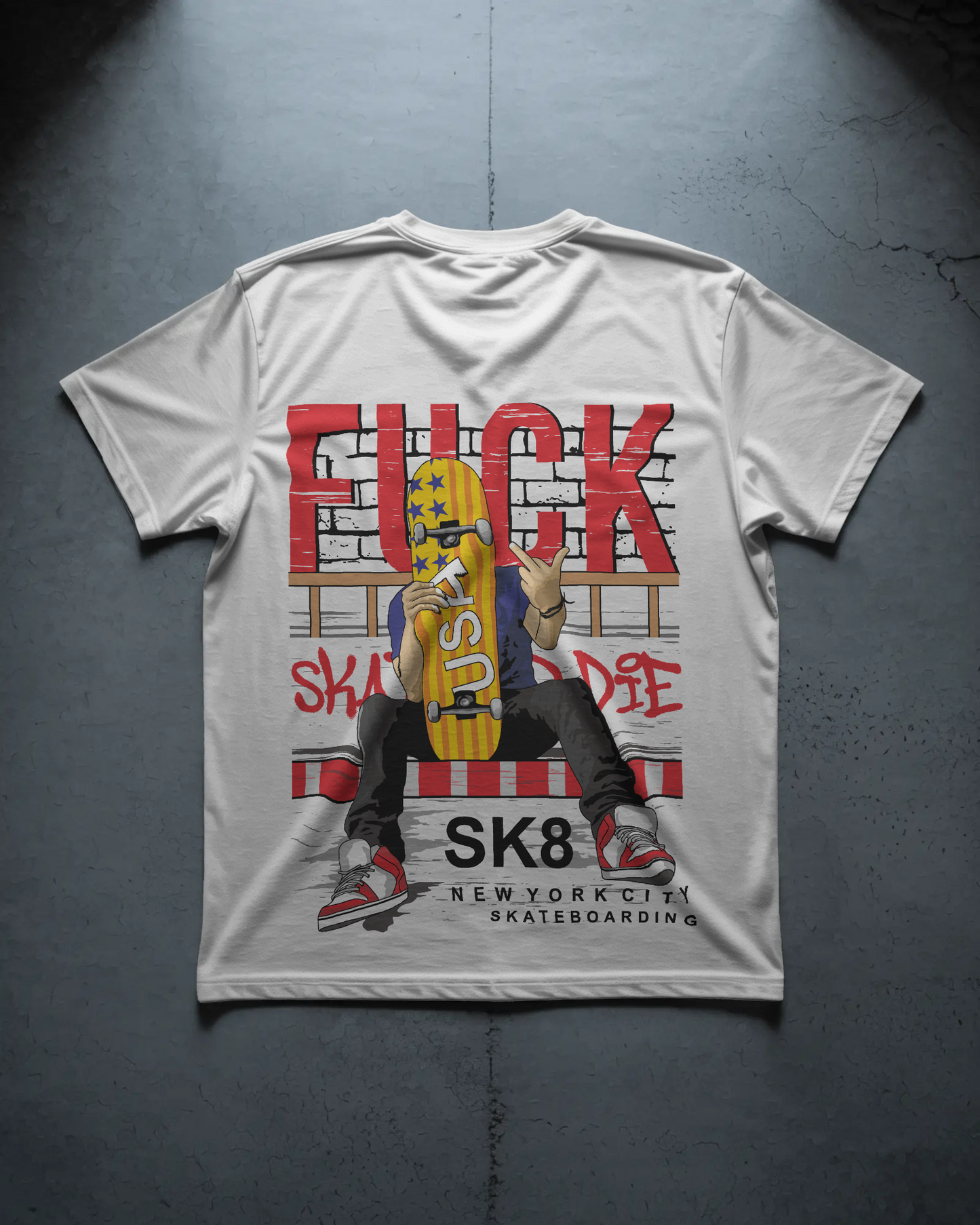 FUCK SKADE DIE UNISEX OVERSIZED TSHIRT